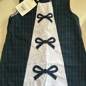 TBBC Annie apron dress bow appliqué NWT
